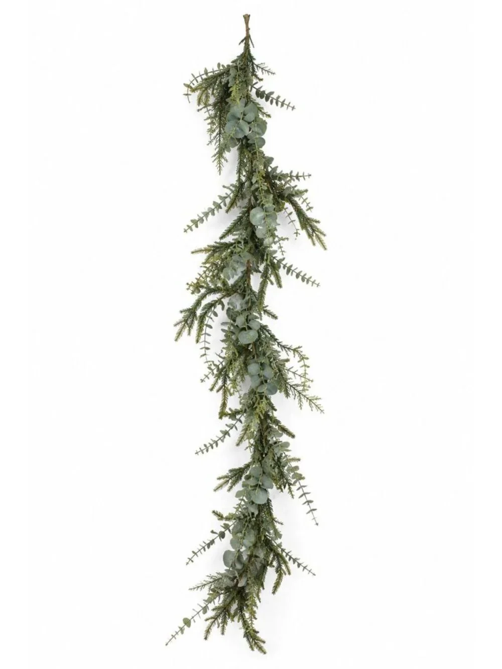 Norfolk Pine Garland, Eucalyptus Garland, Faux Christmas Garland, Mantel Garland